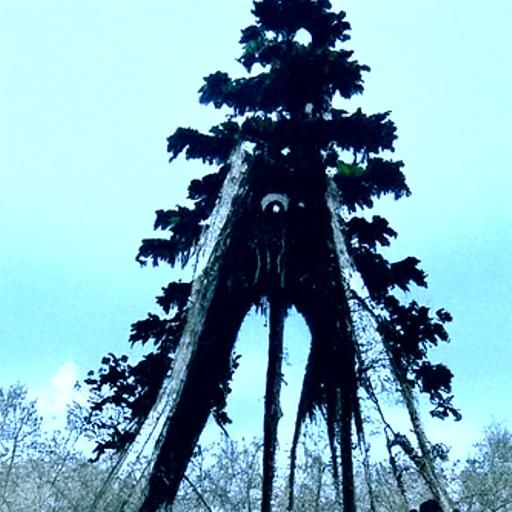 Imposing Tall Tree Creates a Scary Impression