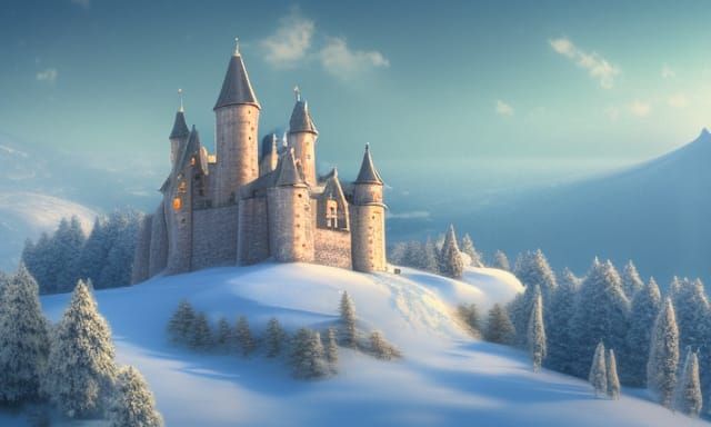 A Castle in the Sky in winter.