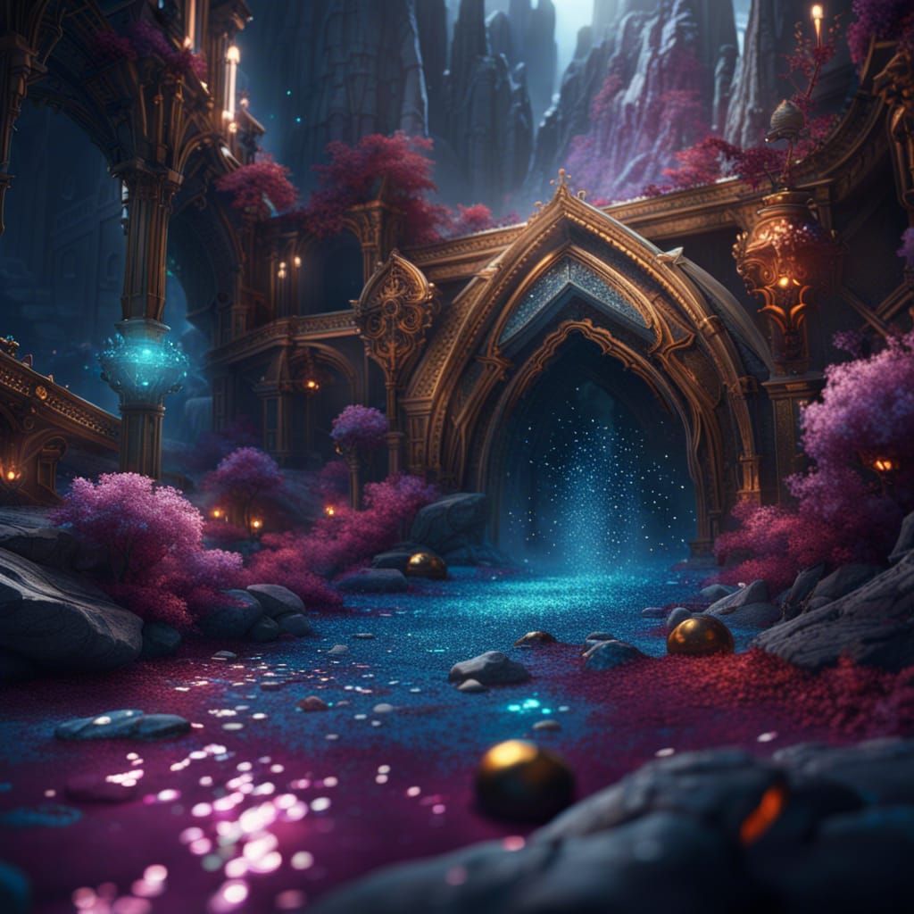 Fantastical Matte Painting in Deep Color
