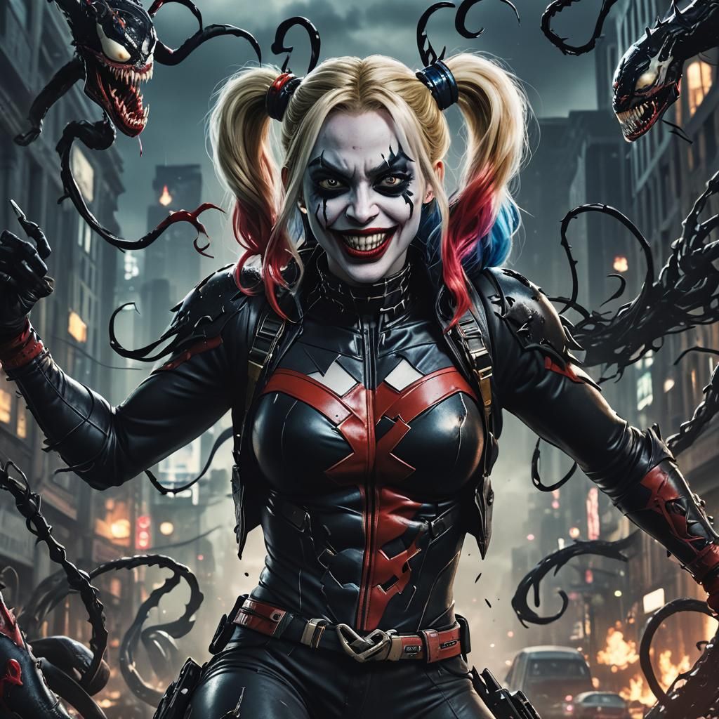 Harley Quinn with Venom Symbiote