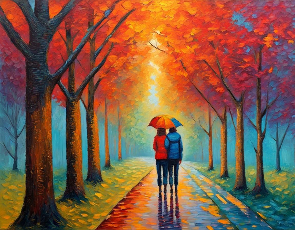 Impressionistic Oil Painting: Trust in Love