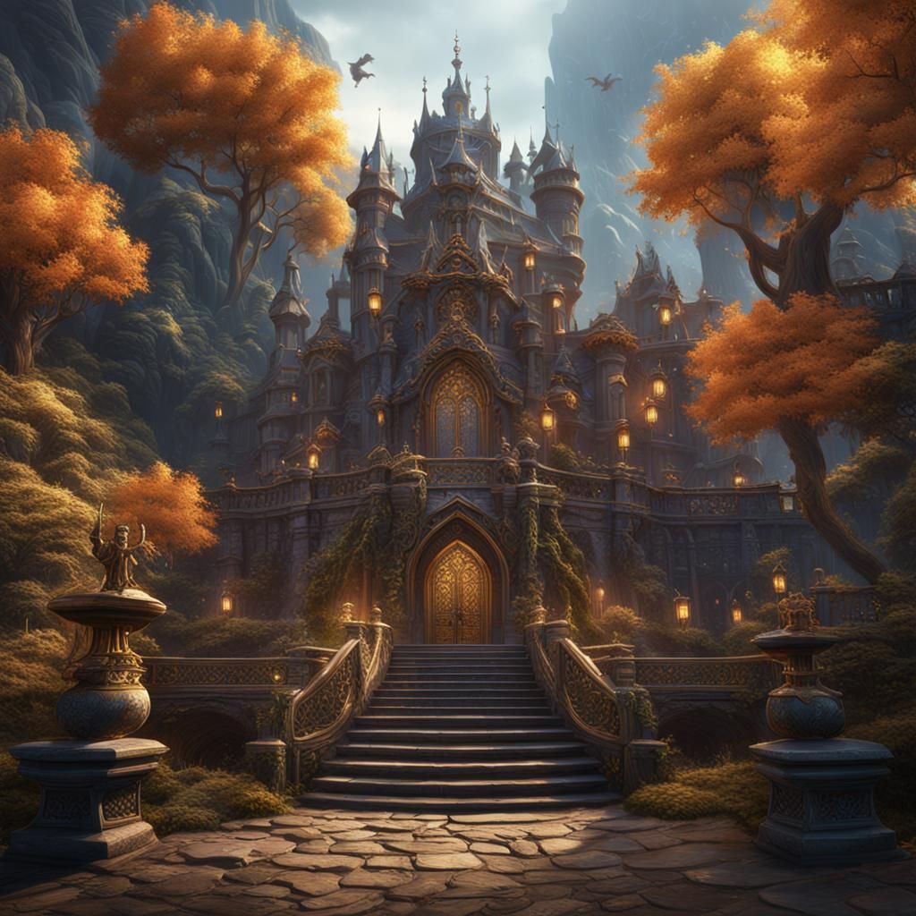 Fantastical Royalty in Detailed Matte Painting Style