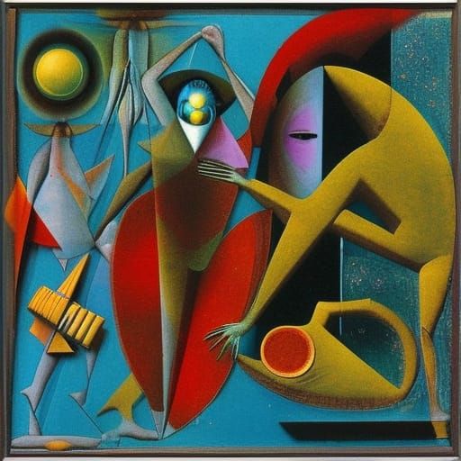 Surreal Bugs in Dadaist Style of Max Ernst