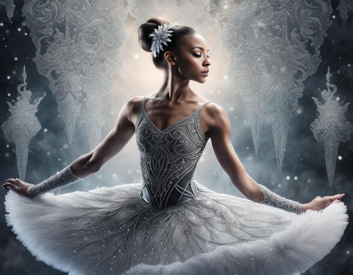Ice Skater in Diamond Dress: Digital Matte Painting