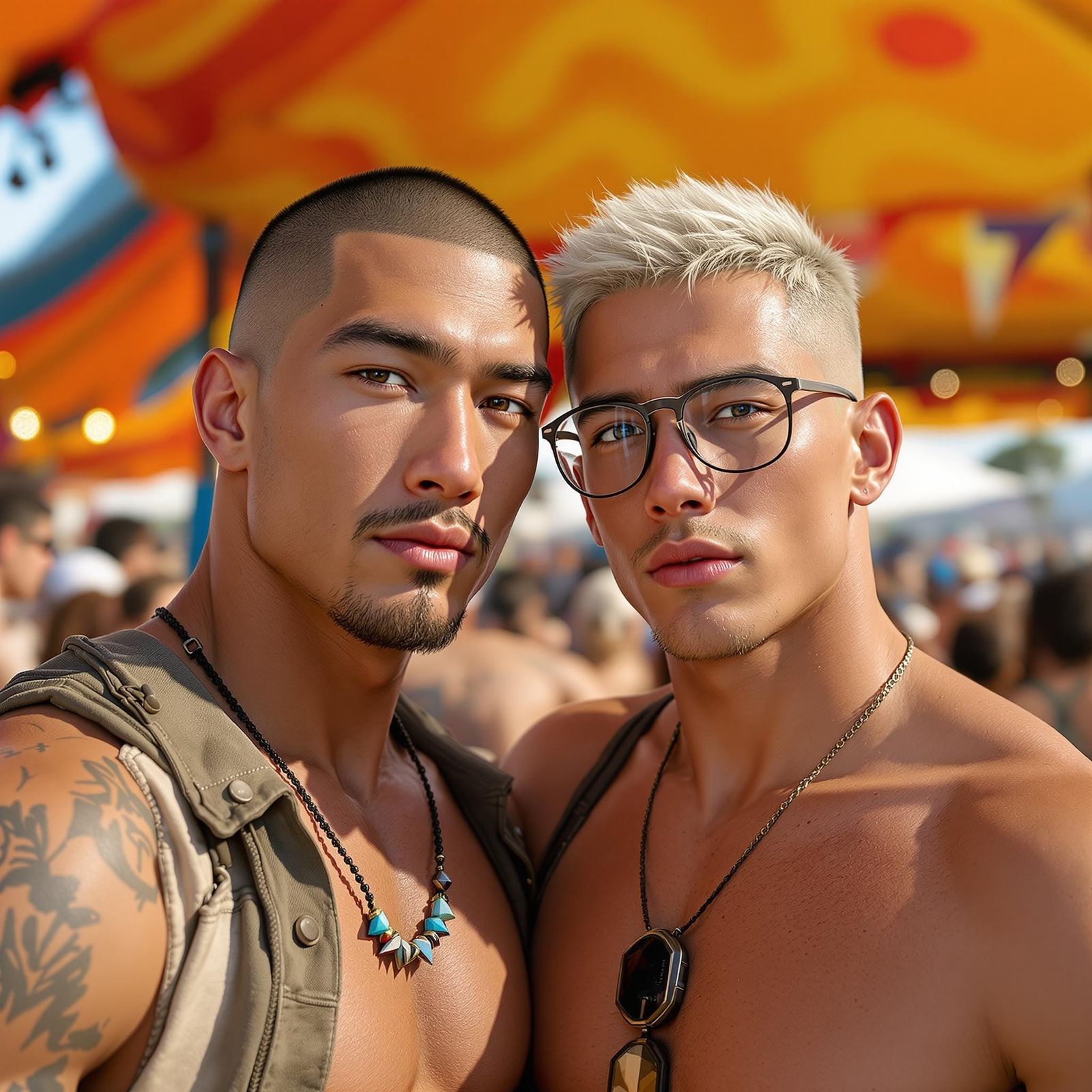 Summer Festival: Asian Athlete and Nordic Boyfriend