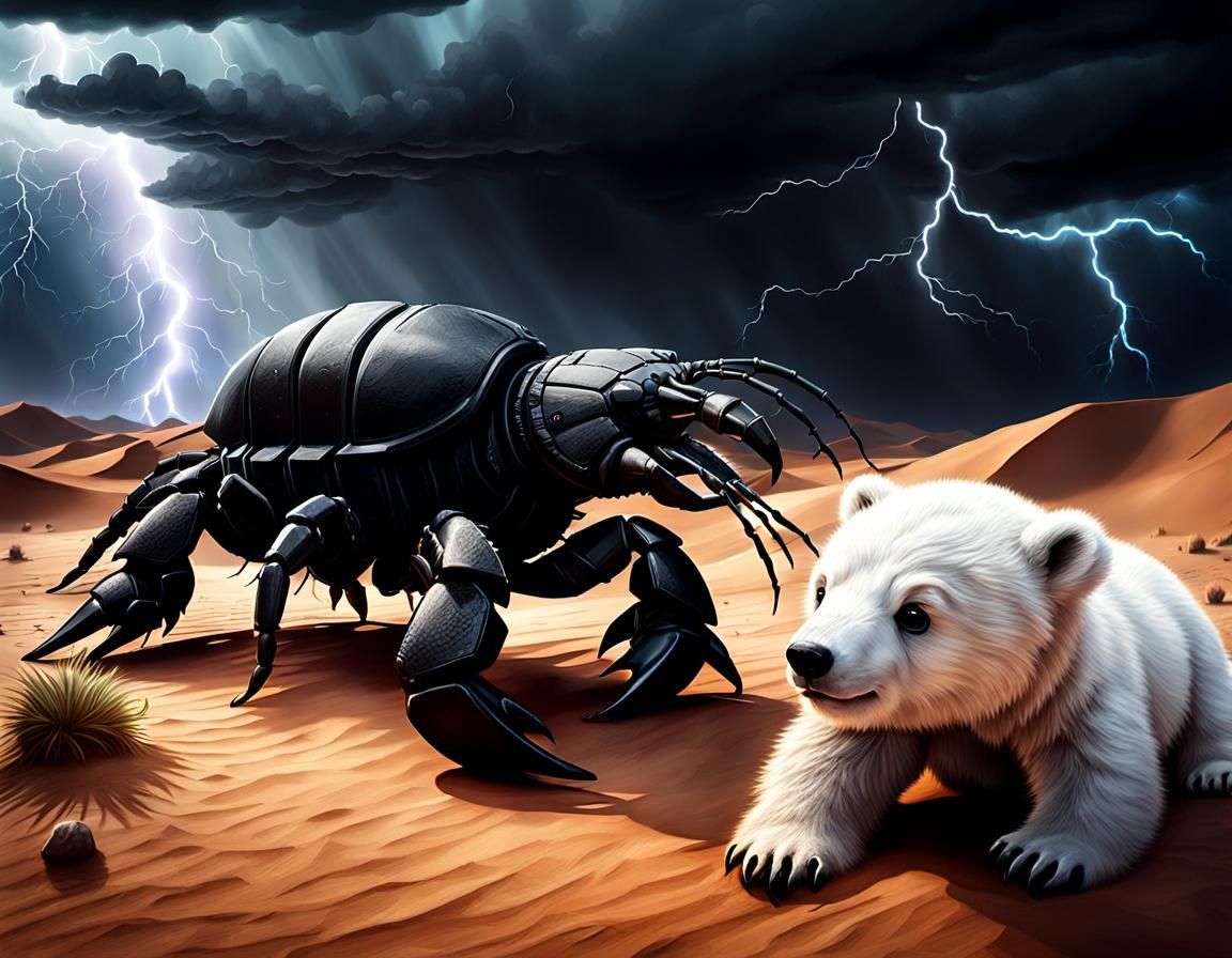 Polar Bear meeting a Scorpion