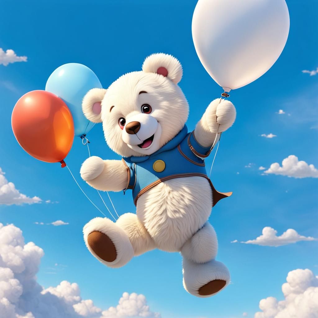 Teddy Bears' Whimsical Flight: A 3D Animated Rescue