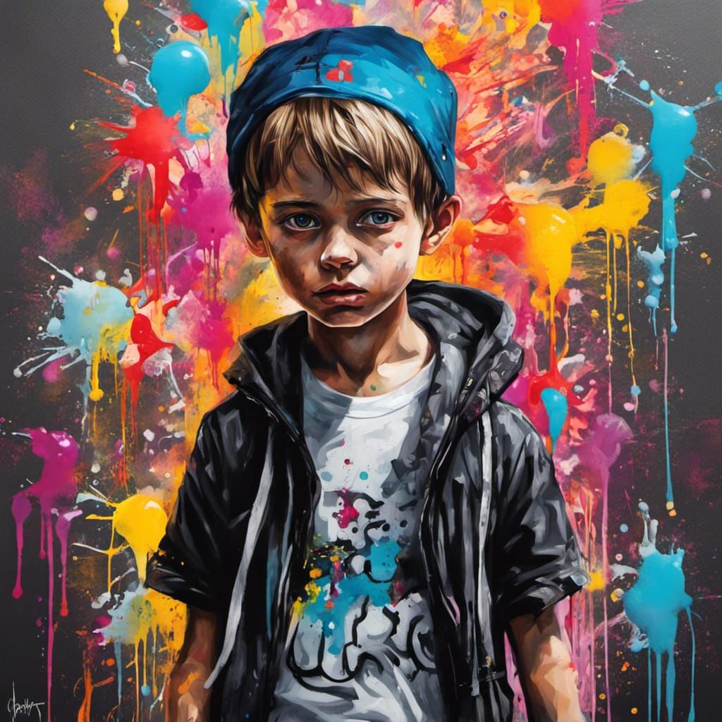 Graffiti Art of Cunning Boy's False Love