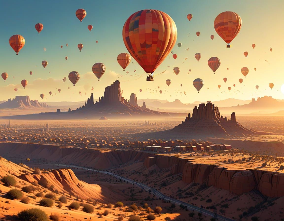 Hot air balloons