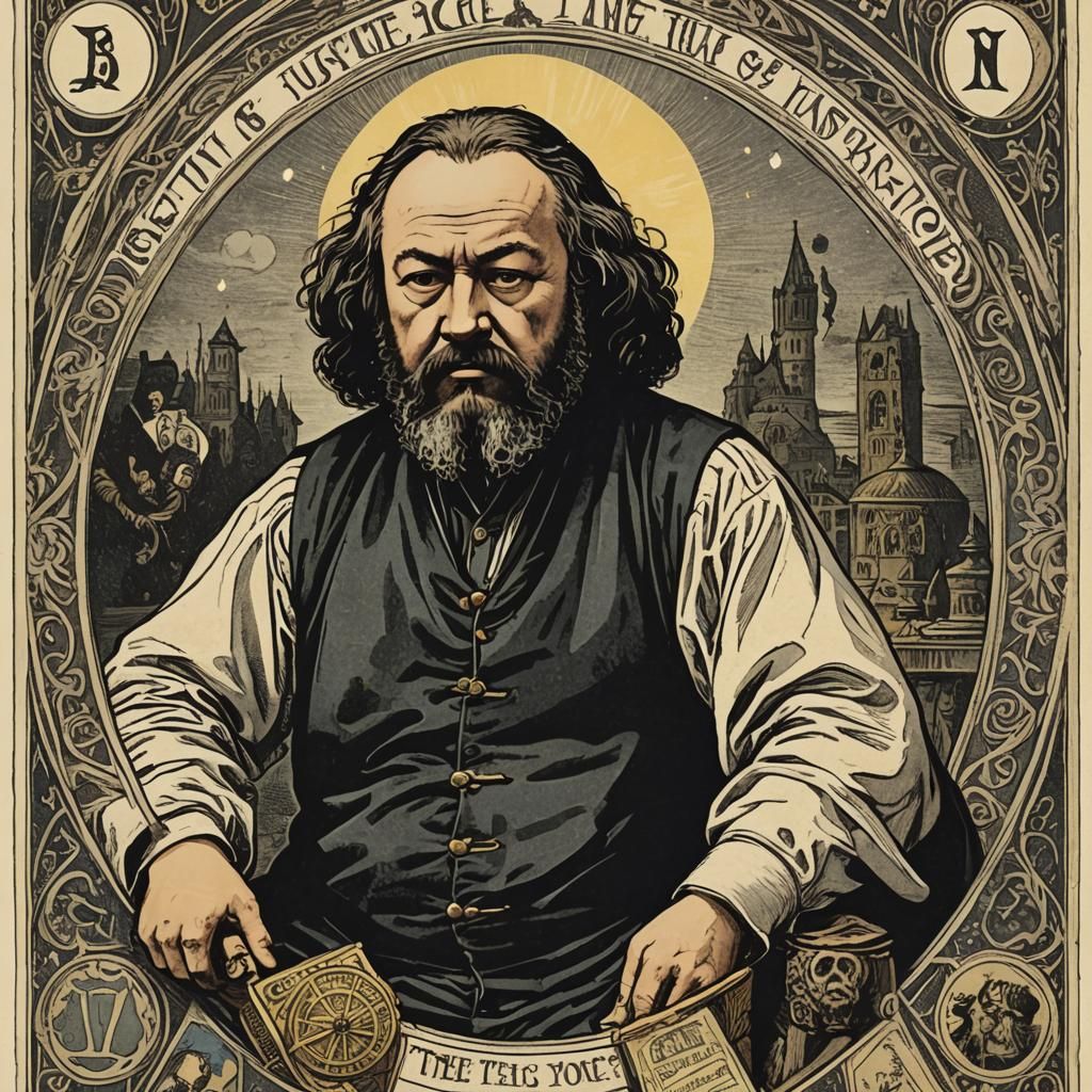 Bakunin as Justice Tarot Card