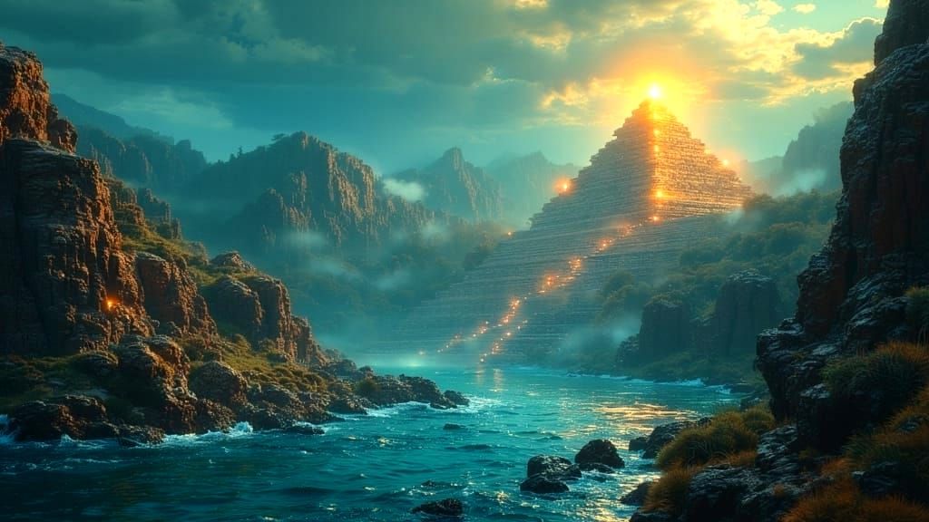 Ethereal Portal to Ancient Civilization in Mysterious Underw...