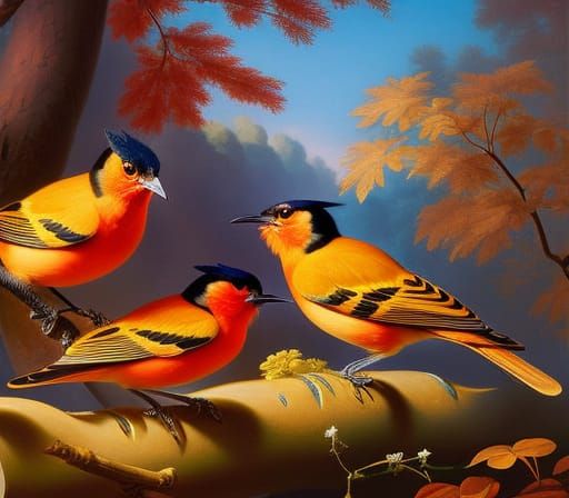 Orioles Singing: A Digital Bird Portrait