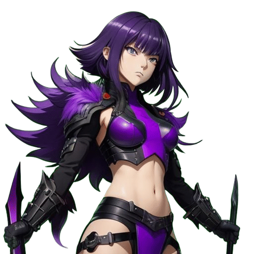 Wyvern-Human Barbarian Portrait in Anime Style