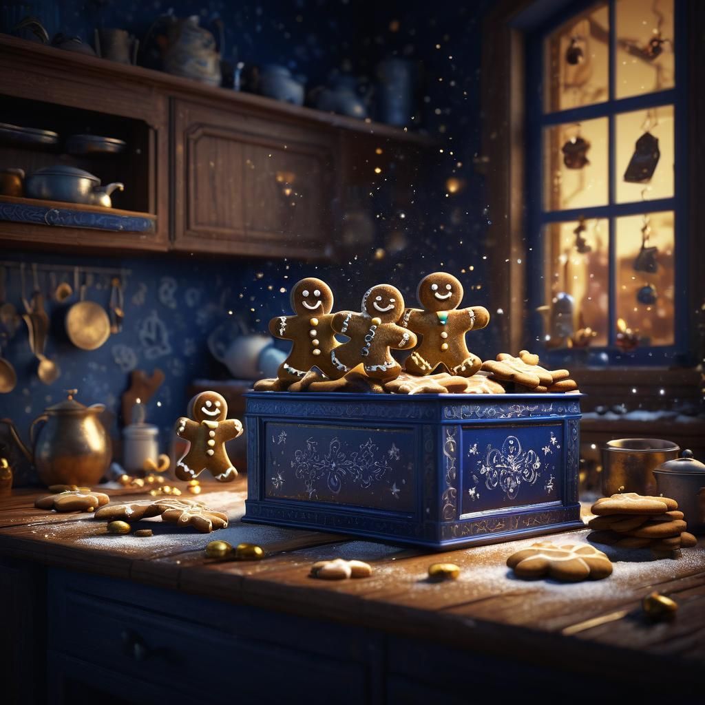 Gingerbread Men Escape: Whimsical Fantasy Concept Art