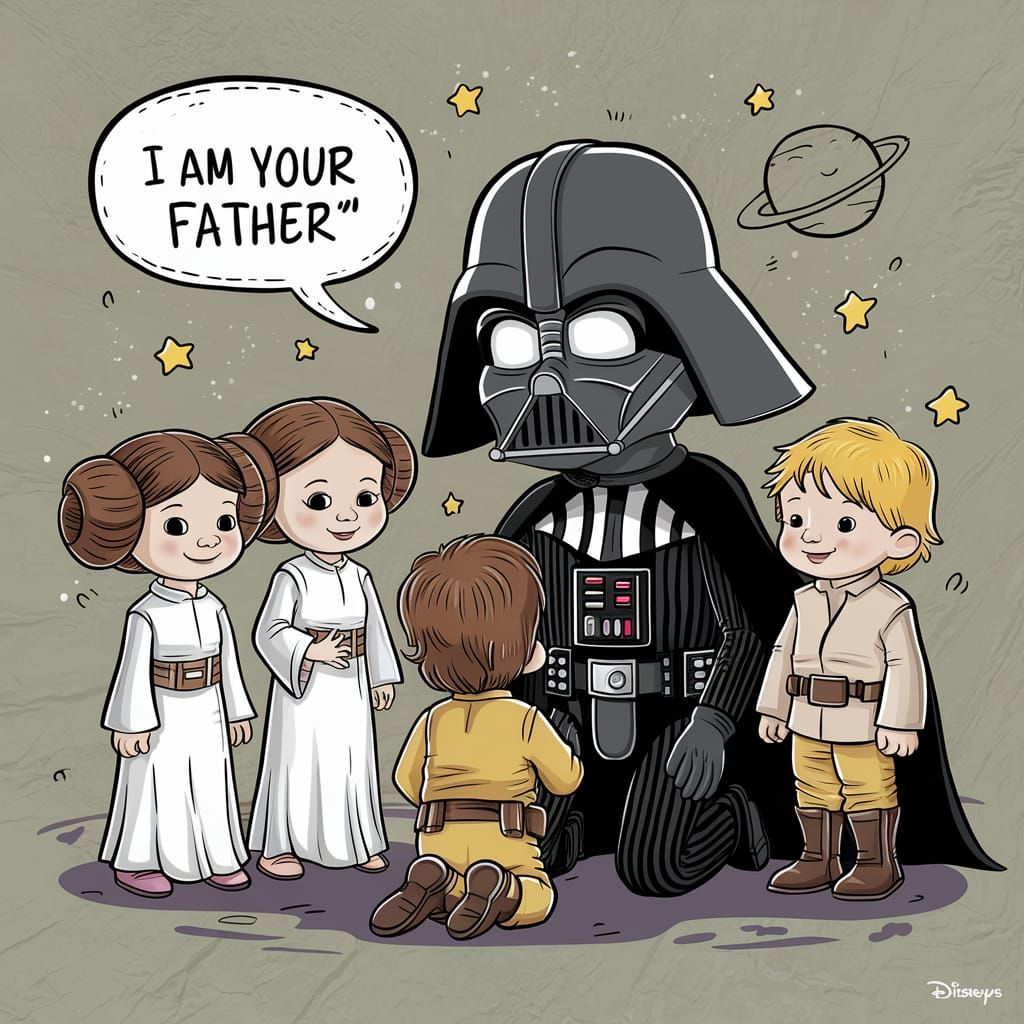 Darth Vader's Daycare: A Whimsical Star Wars Scene