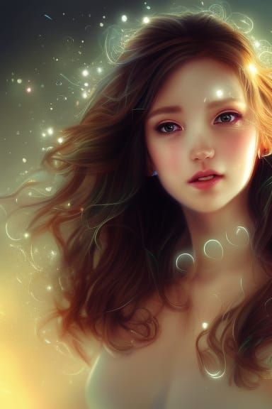 Heavenly Portrait with Divine Sunshine Beams