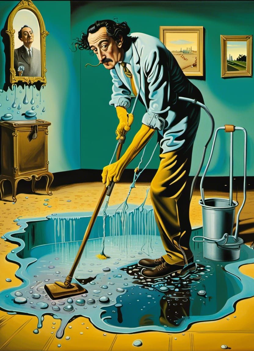 Dali as Janitor: A Surrealist Vision