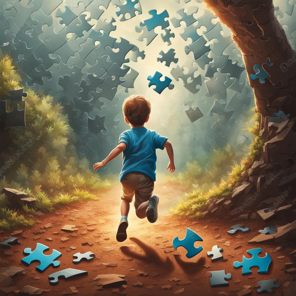 Terrified Child Escapes Crumbling Reality