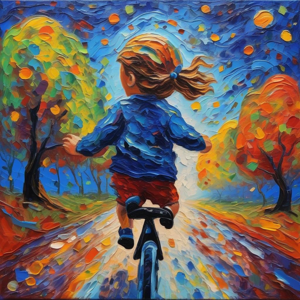 Colorful Galaxy in Expressionist Oil Painting Style