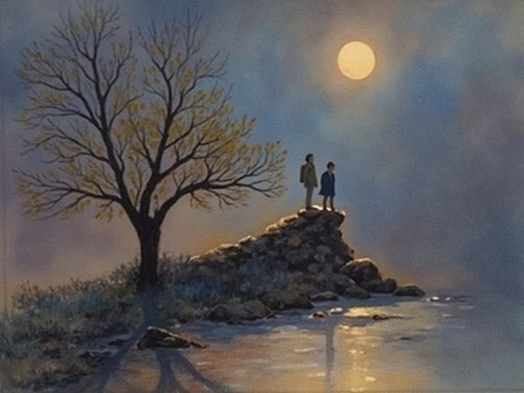 Dreamy Landscape in Watercolor Style