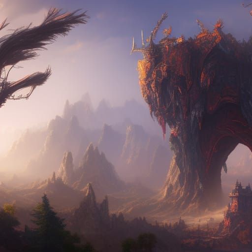 Fantastical Detailed Matte Painting in Unreal Engine 5