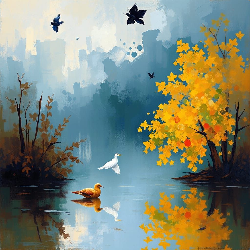 Vibrant Earthy Animal Portraits in Impressionist Style