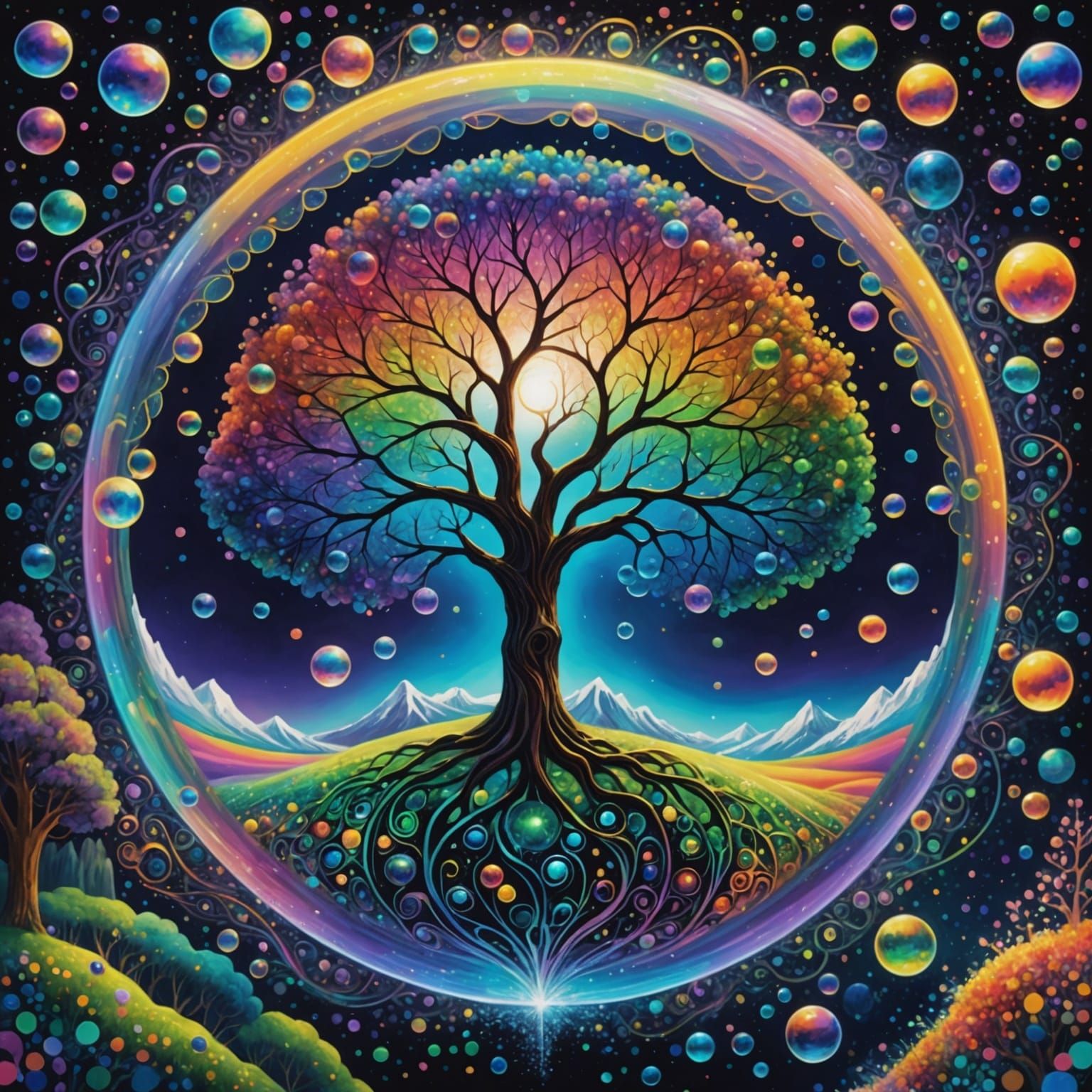 Iridescent Bubbles in Rainbow Cosmic Dreamscape