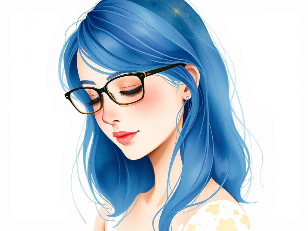Ethereal Woman in Thoughtful Repose