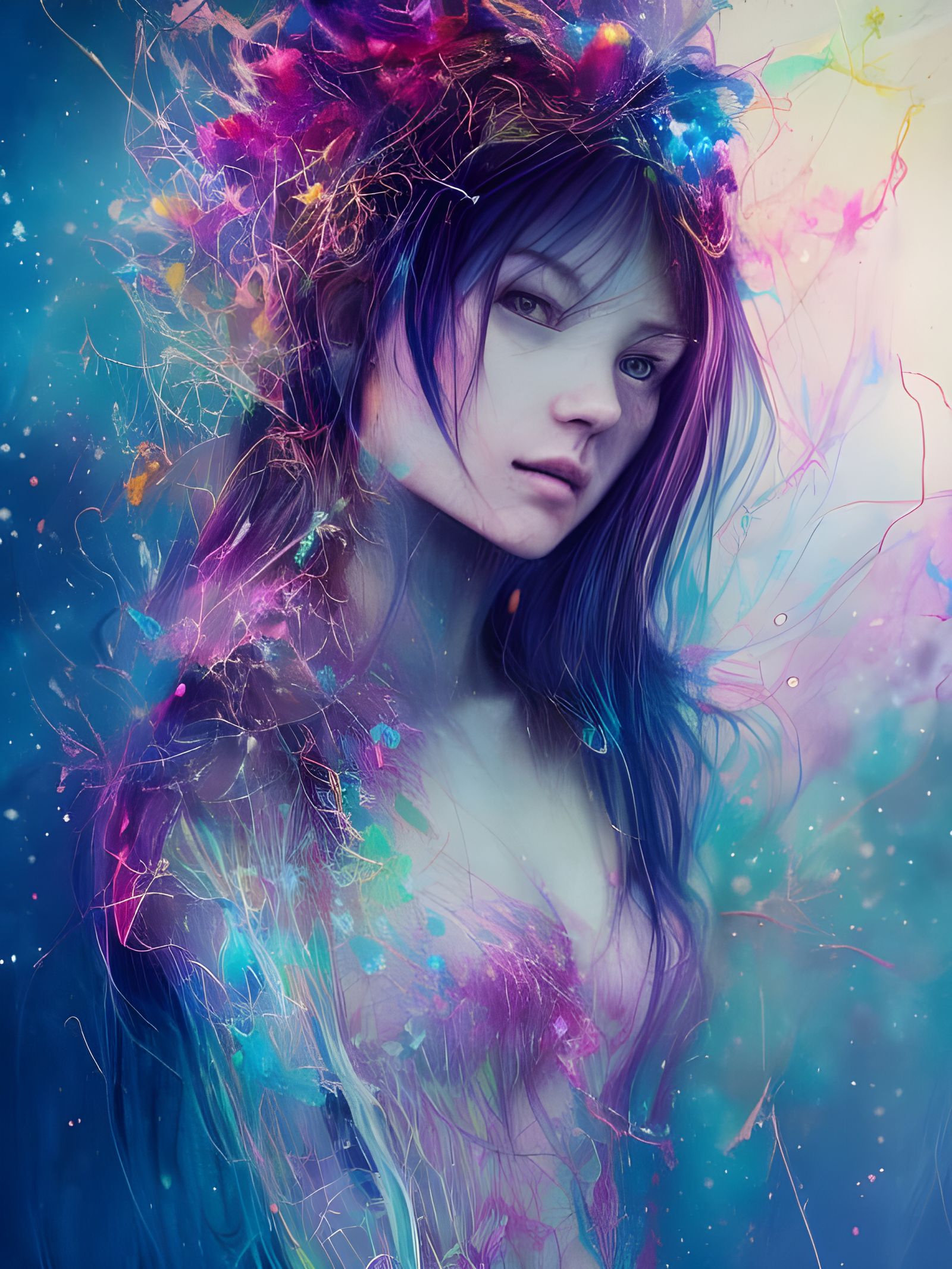 Magical Cosmic Rainbowscape in Hyper-Realistic Digital Art