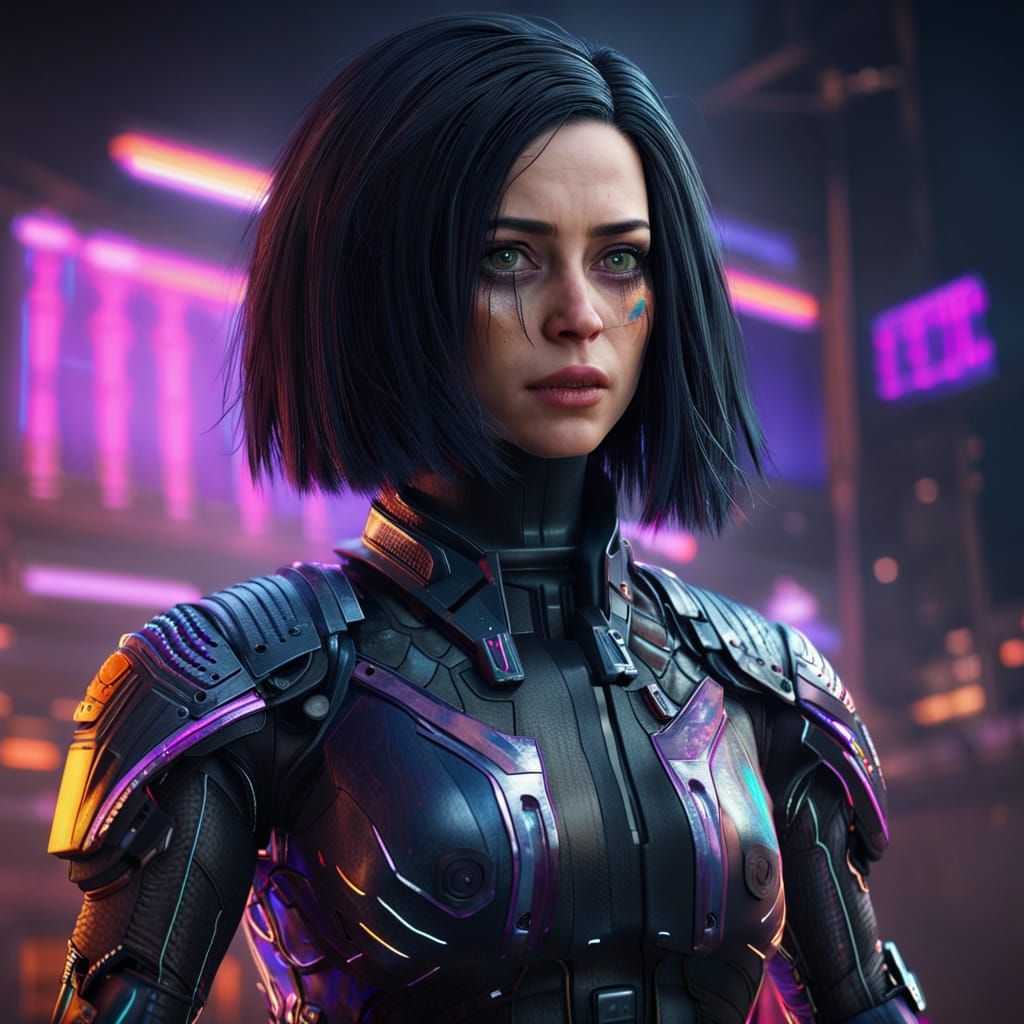 Alita Gears Up for Motorball in Cyberpunk Style
