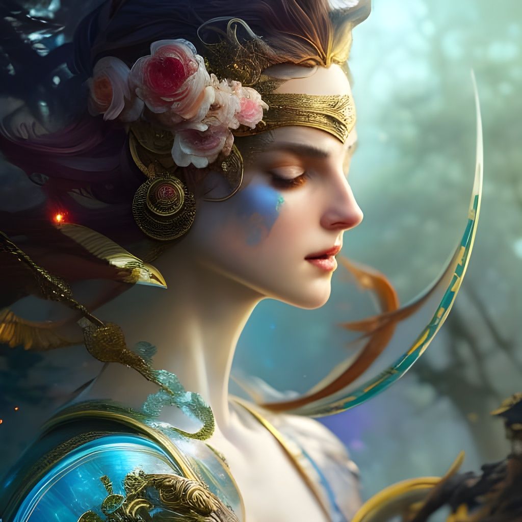 Artemis, Goddess of the Hunt: Hyperdetailed Portrait