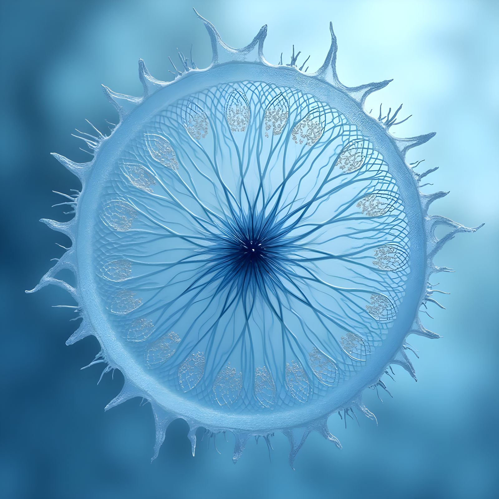 Microscopic Diatom Beauty in Water