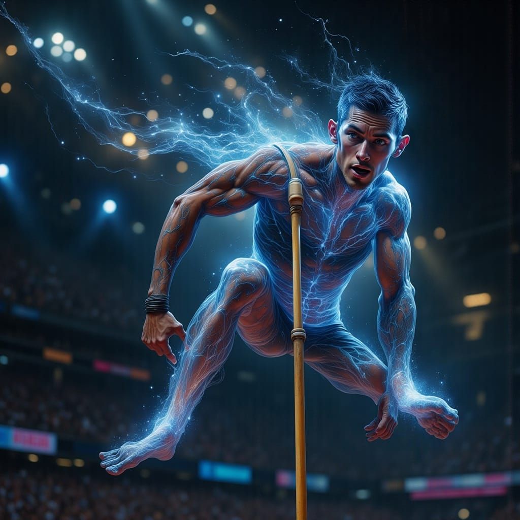 Dynamic Pole Vaulter in League of Legends Concept Art