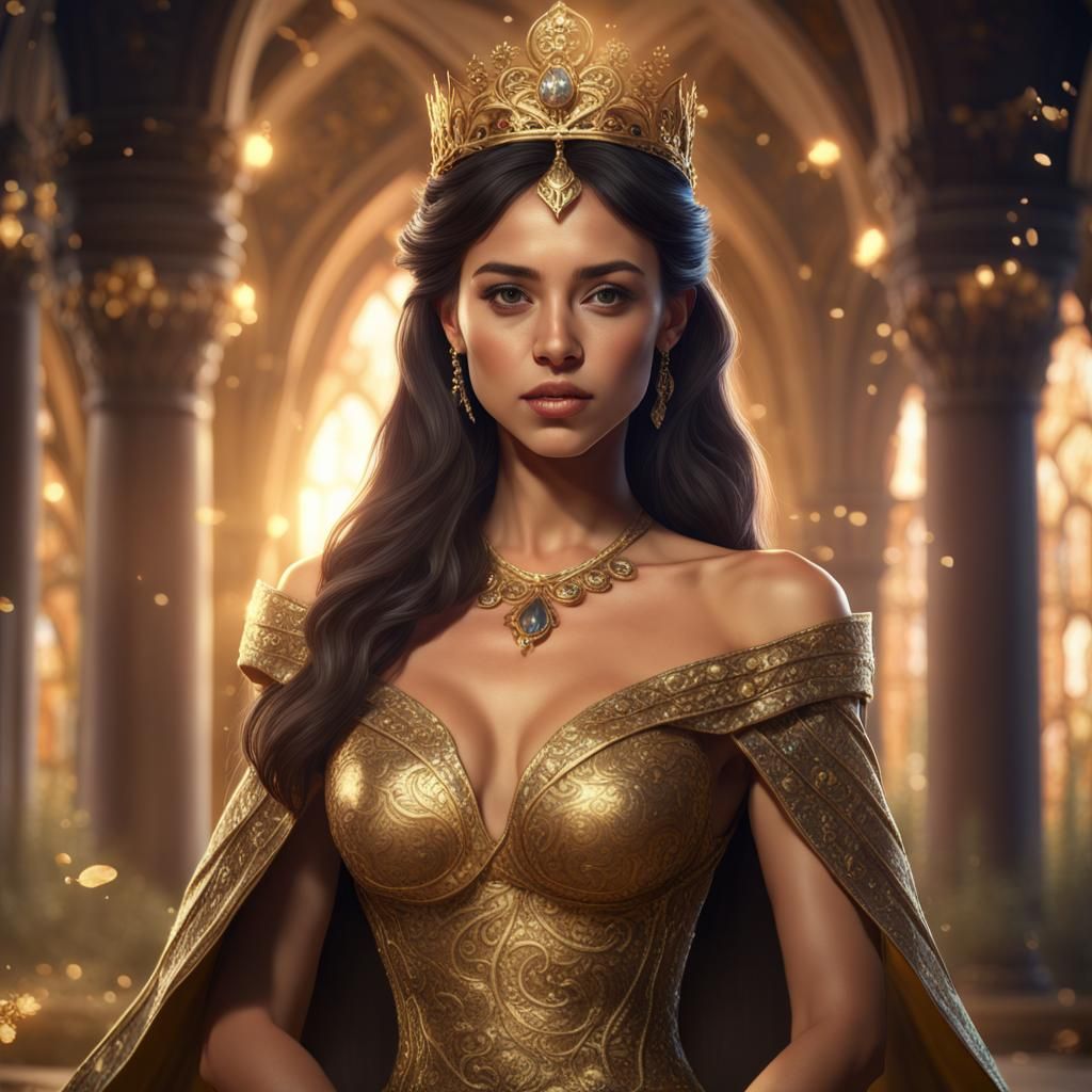 Latina Princess with Magic Powers in Fantasy Setting