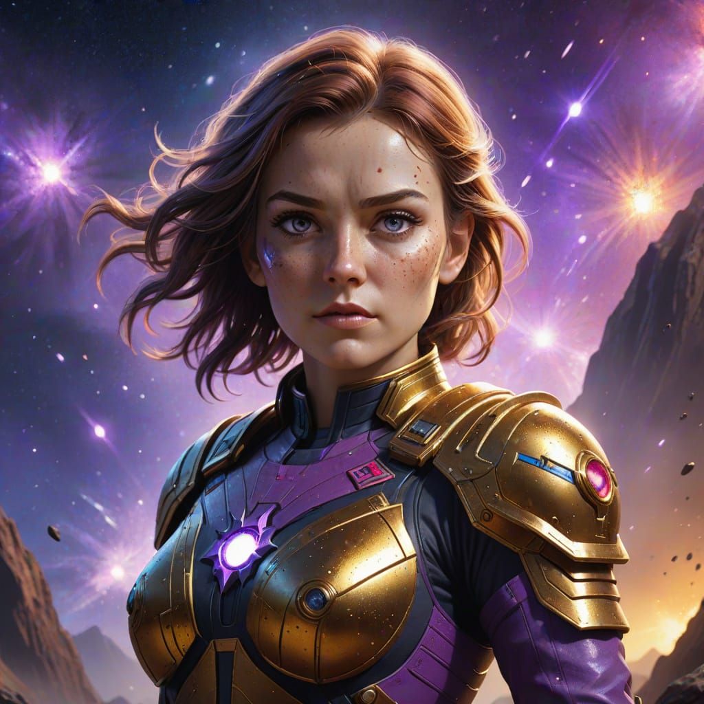 Space Marshall Portrait in Digital Painting Style