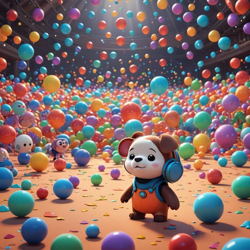 Pixar-Inspired Cute Character in Open Space