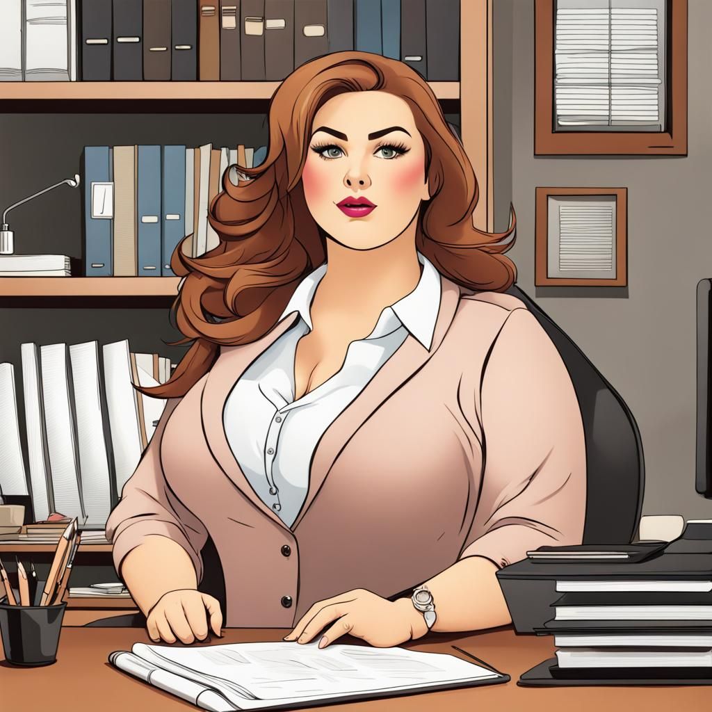 Plus Size Secretary Portrait