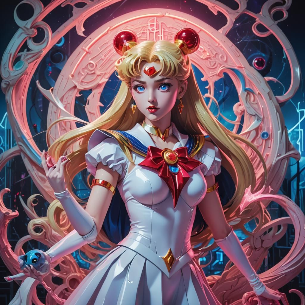 Sailor Moon in a Surreal Fauvist Dreamscape