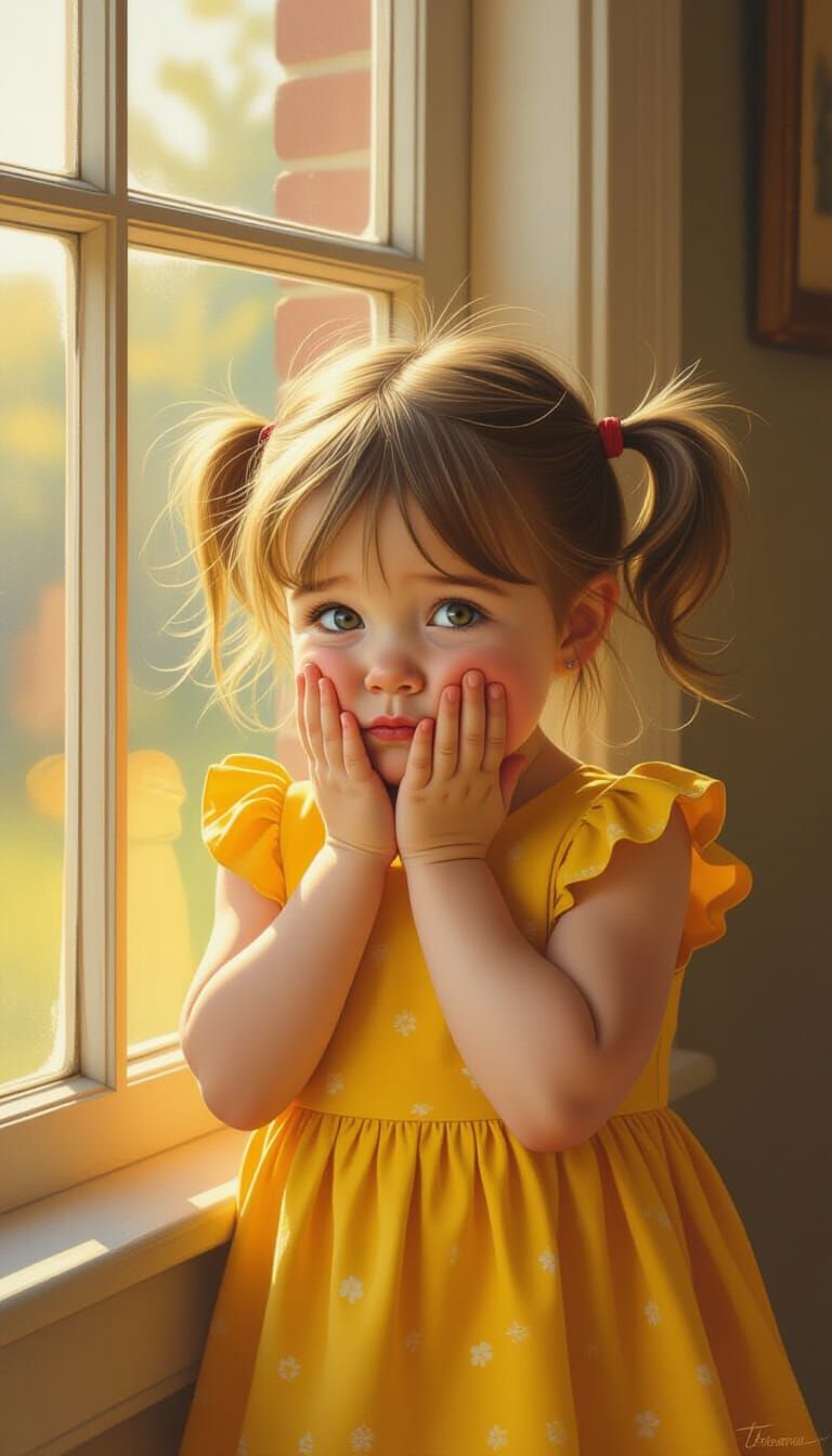 Toddler's Funny Face: A Matte Painting