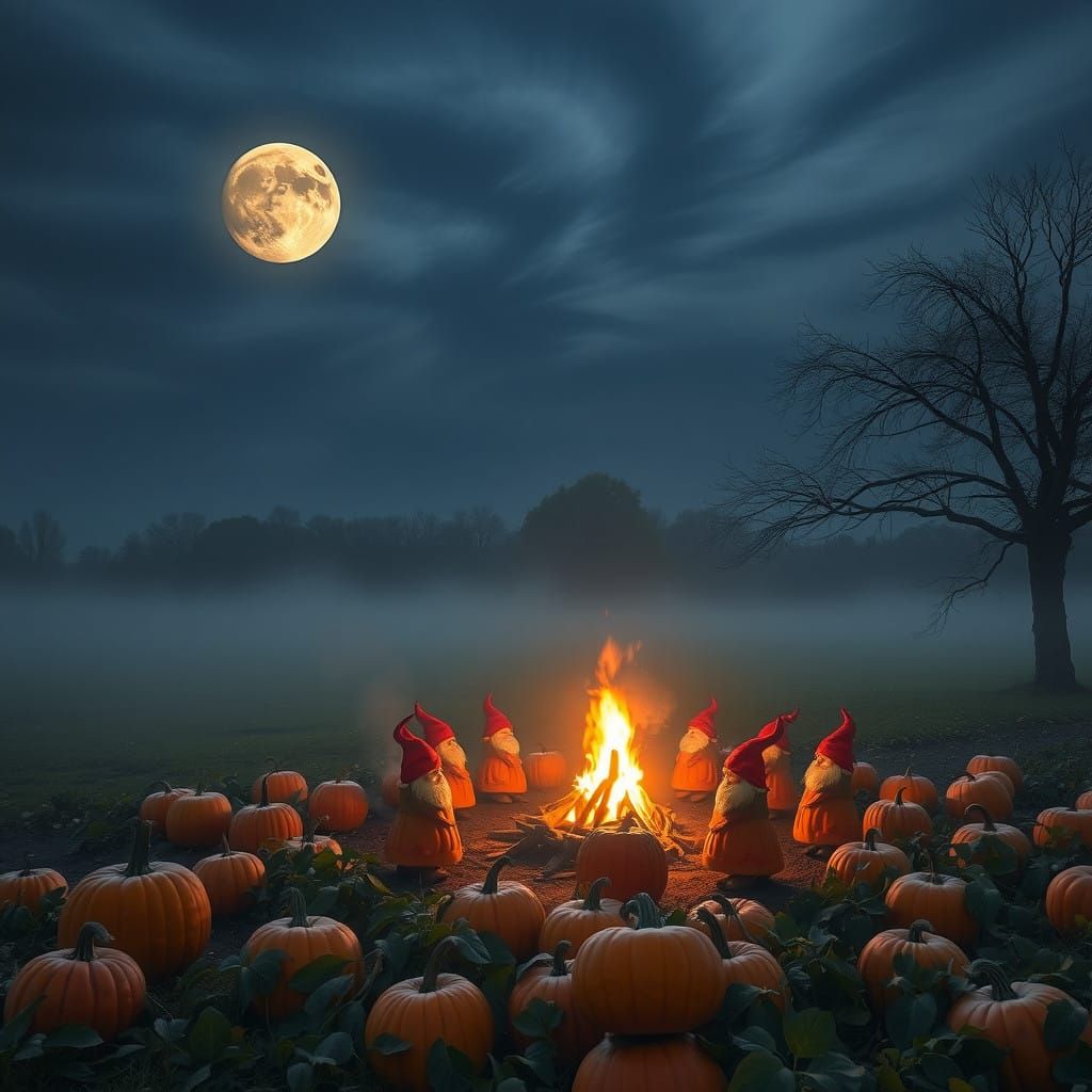 Autumn Magic Under a Full Moon
