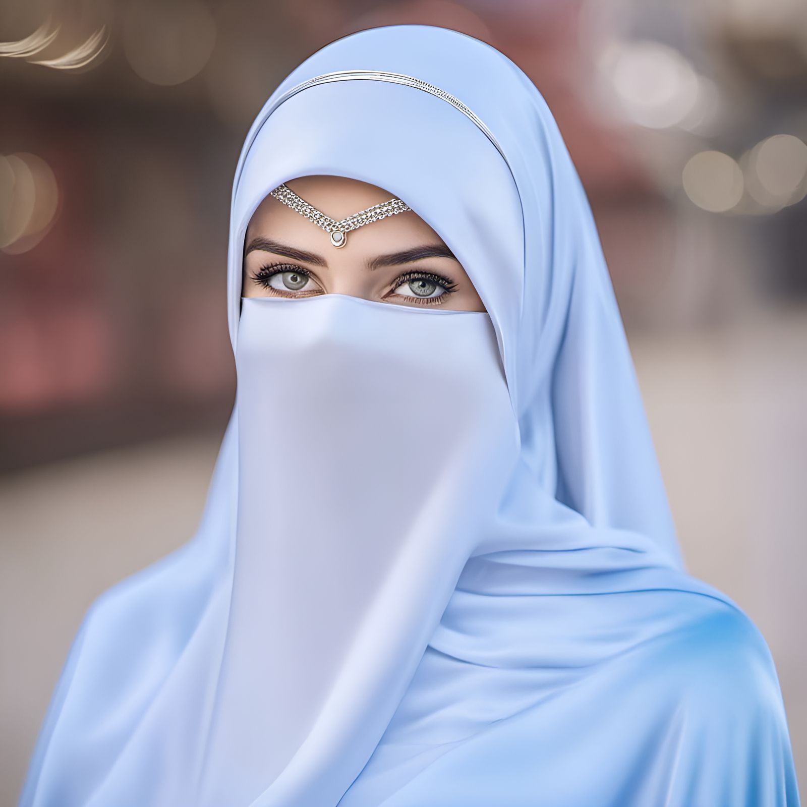 Hyperrealistic Portrait of a Woman in Niqab