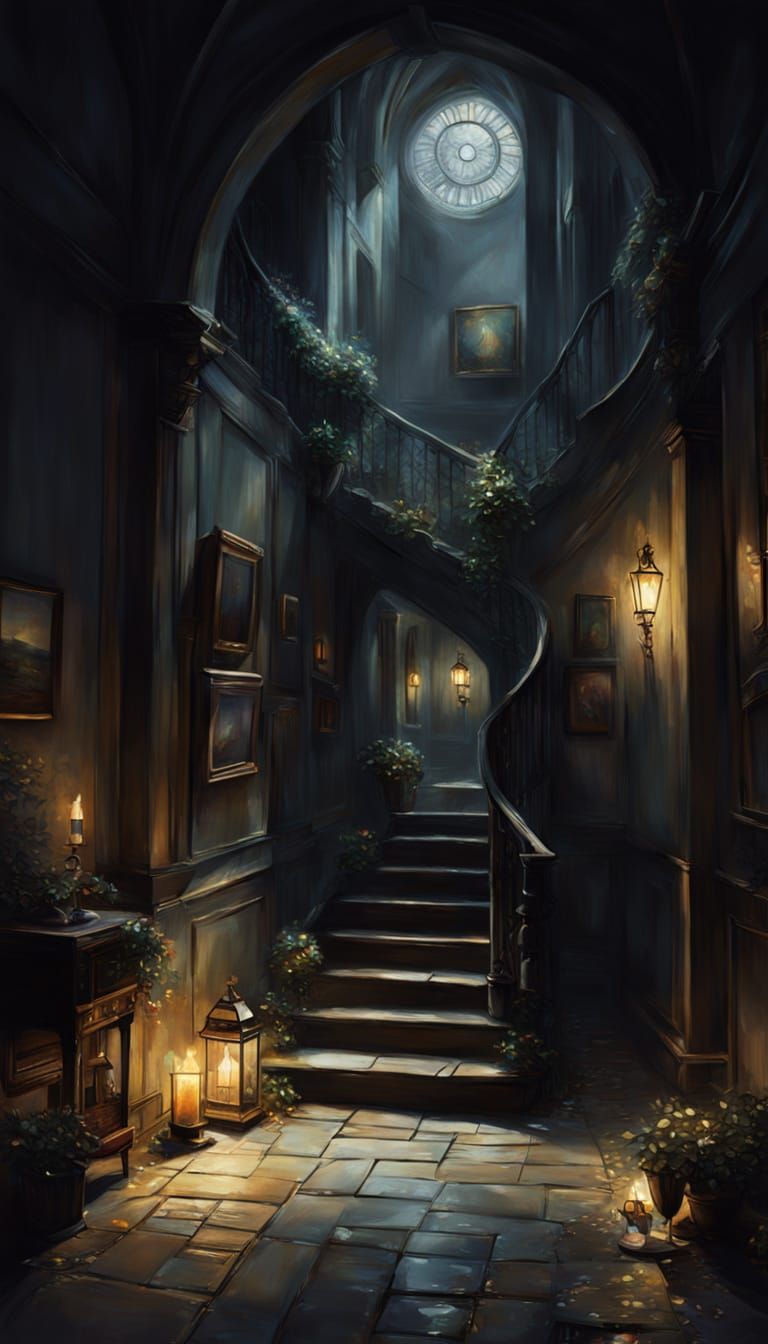 Ethereal Light on Atmospheric Painterly Scene