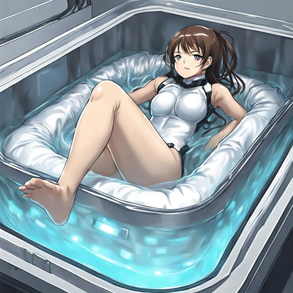Anime Style Woman in Vacbed