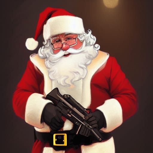 Santa Claus with Grenade Launcher Concept Art