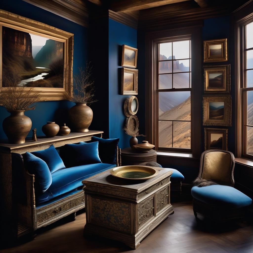 Dust Still Life: Gold Breath on Dark Wood