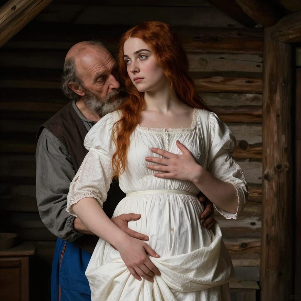 Renaissance Embrace in Log Cabin