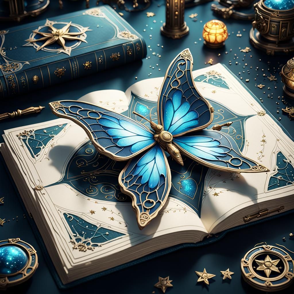 Grimoire Star Ocean Butterfly in Detailed Matte Painting