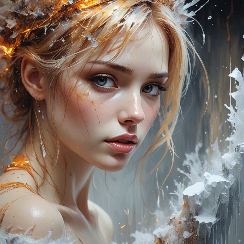 Frozen Hell: A Surrealist Watercolour Masterpiece