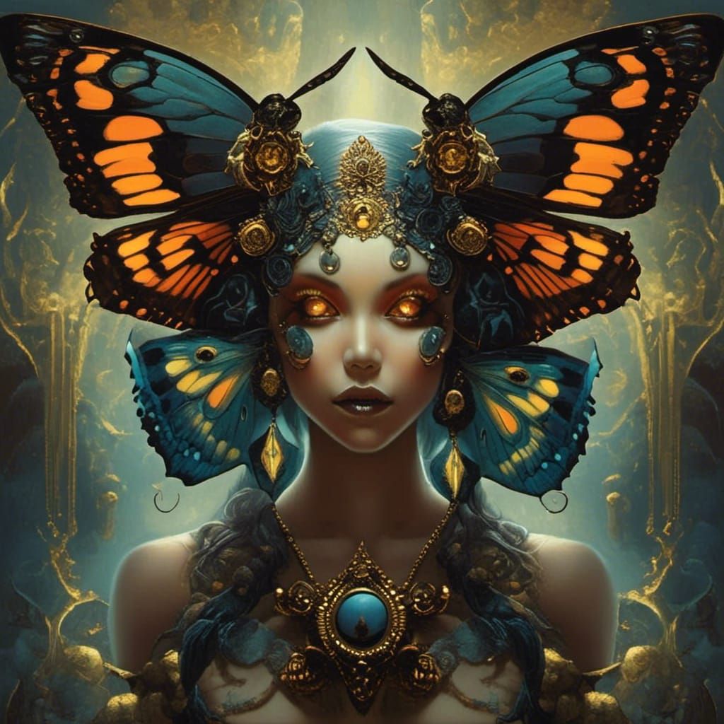 Creepy Butterfly Goddess Moth Transformation