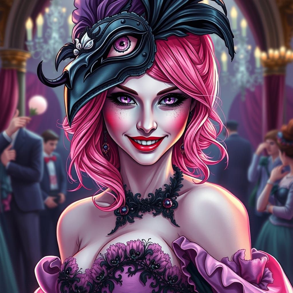 Gothic Ball Dancer in Triadic Colors